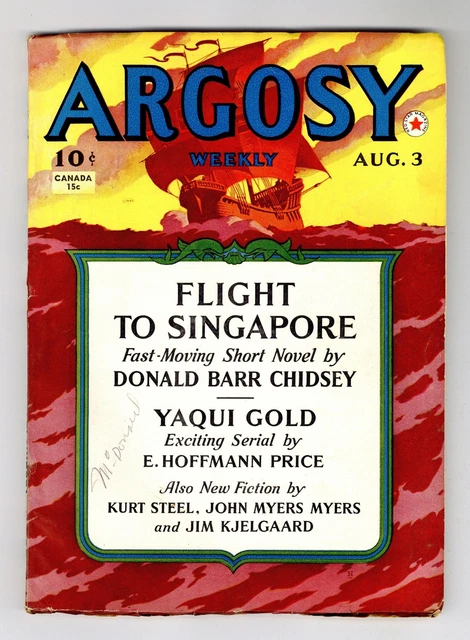 Argosy Part 4: Argosy Weekly Aug 3 1940 VG 4.0