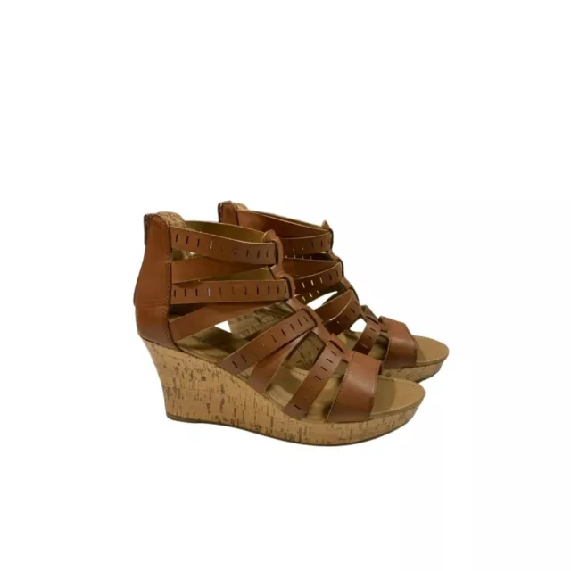 AMERICAN EAGLE | NWT | Brown Wedge Sandals | Women's 9 | Open-Toe | Strappy