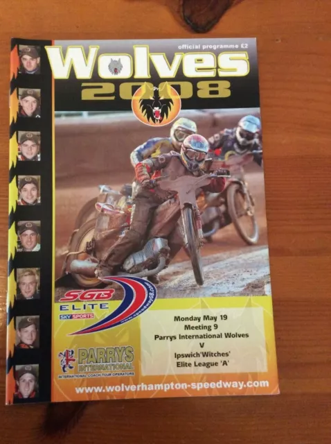 2008 WOLVERHAMPTON v IPSWICH 19th MAY     ( GOOD CONDITION )