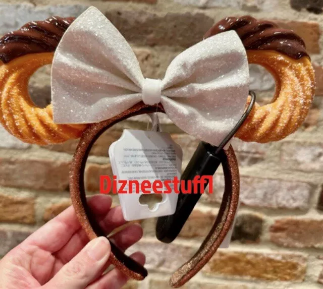 2023 Disney Parks Churro Chocolate Snacks Minnie Mickey Ear Ears Headband NEW