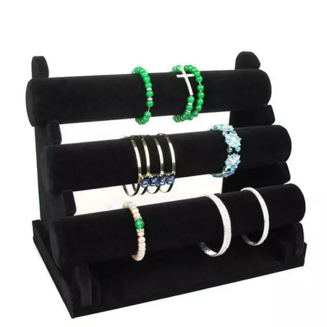 3-Tier Jewelry Bracelet Watch Display Holder Stand Showcase Rack Organizer