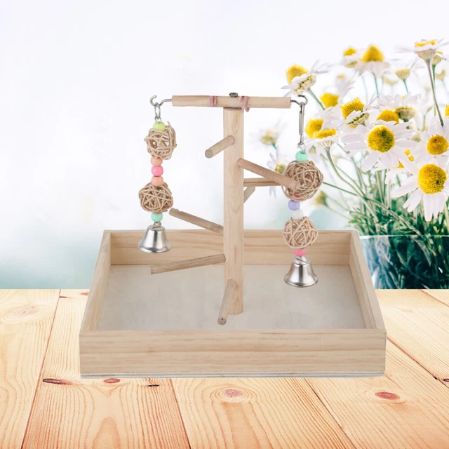 1Pc Parrot Playstand Vogel Übung Spielzeug Holz Papagei Barsch Vogel Spielen Sta