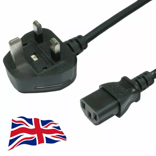 PC Mains Lead Power Cable UK Plug to Kettle Electrical Short 50cm to Long 10m 3