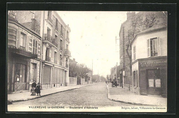 CPA Villeneuve-la-Garenne, Boulevard d´Asnières, vue de la rue im Ort