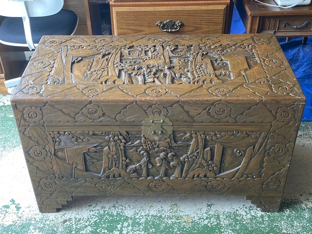 Large Chinese Camphor Wood Trunk Chest
