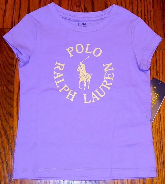 POLO RALPH LAUREN AUTHENTIC TODDLERS GIRLS BRAND NEW ORIGINAL T-SHIRT Sz 2T, NWT