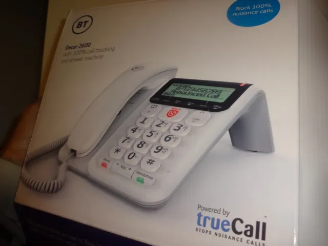 BT Telephone Decor 2600 Call Blocking & Answer Machine BNIB