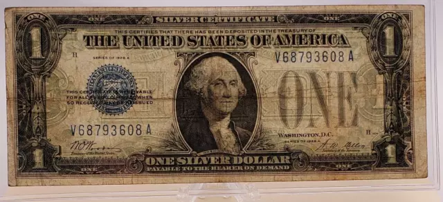 FR1601.12 - 1928A Series $1 Silver Certificate Funny Back