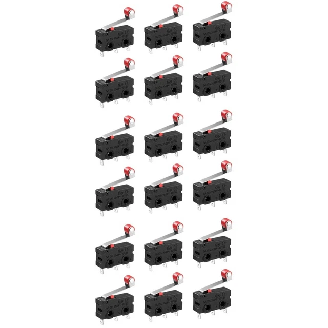 36 pcs 250V 5A SPDT 1NO 1NC Momentary Hinge Roller Lever Micro Switches 3