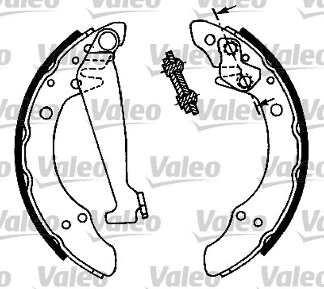 Kit ganasce freno Valeo 554728 per 1H5 6R1 Cordoba VW SEAT 6C1 GOLF SKODA IBIZA 5