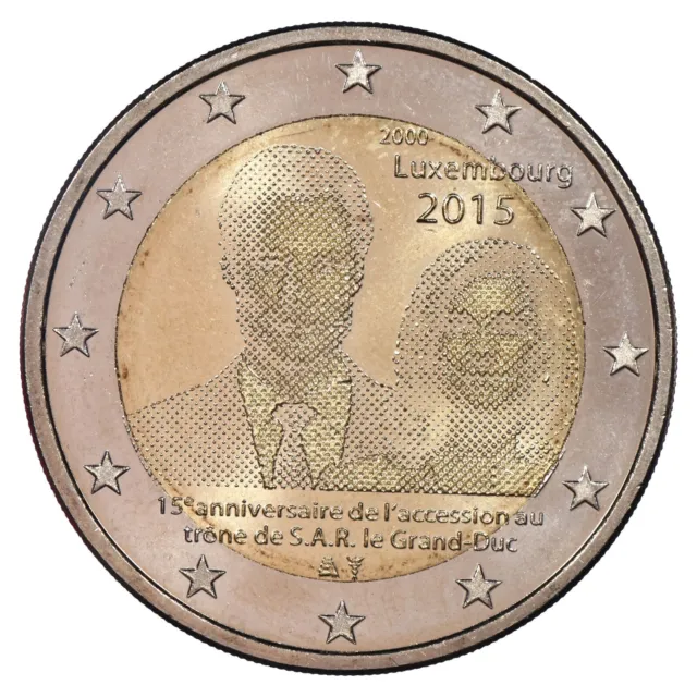 Luxembourg 2 euros 2015 commémorative Accession au trône Grand-Duc Henri 15 ans