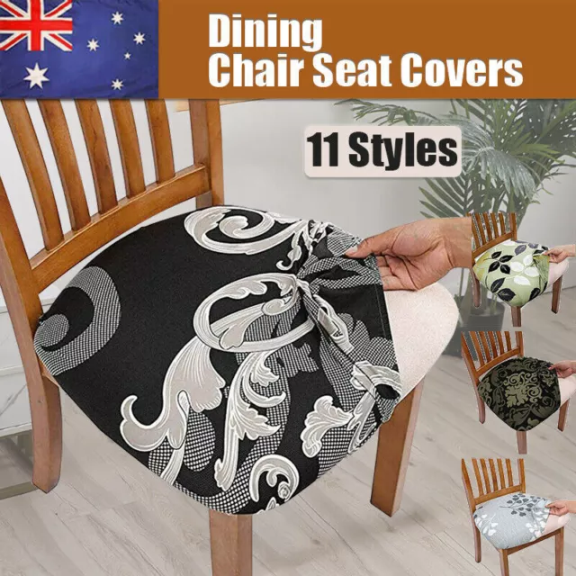Stretch Dining Chair Seat Covers Removable Seat Cushion Slipcovers Protector AU