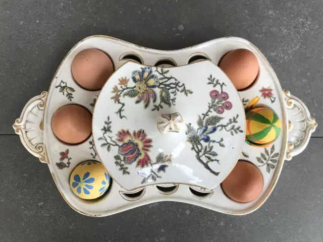 Presentoir Floral A Oeufs En Faience De Choisy Le Roi No Creil Et Montereau