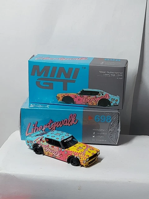 Mini GT 1:64 Nissan Kenmeri Liberty Walk LBWK KUMA #698 – Pink Diecast, 2024