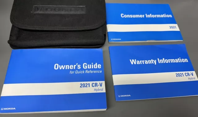 2021 Honda CR-V  CRV Hybrid Owners Manual Books Case 21 Hybrid
