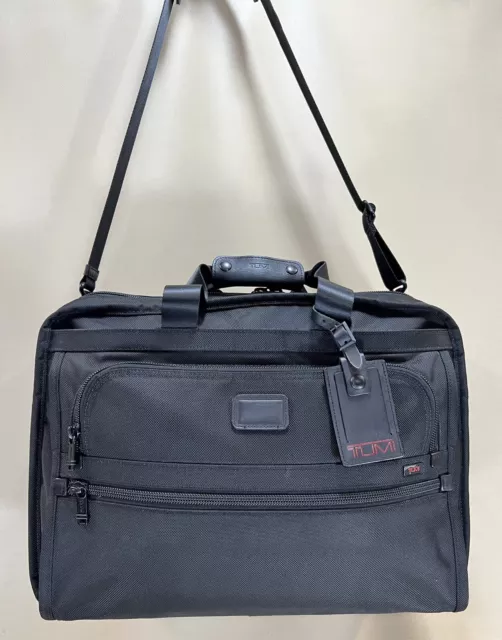 Used Tumi Black Nylon Carry On Expandable Luggage Laptop Shoulder Bag 22121DH