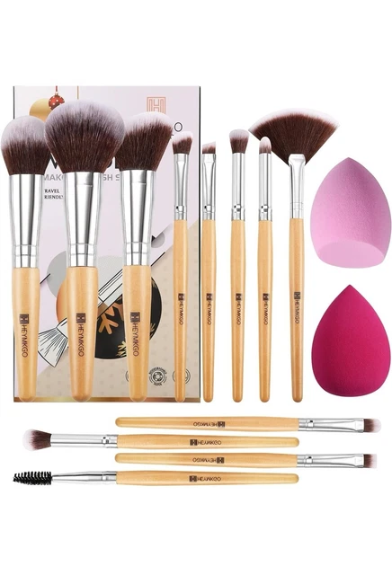 HEYMKGO - Pennelli Make Up professionali Set di 12 pennelli trucco vegani...