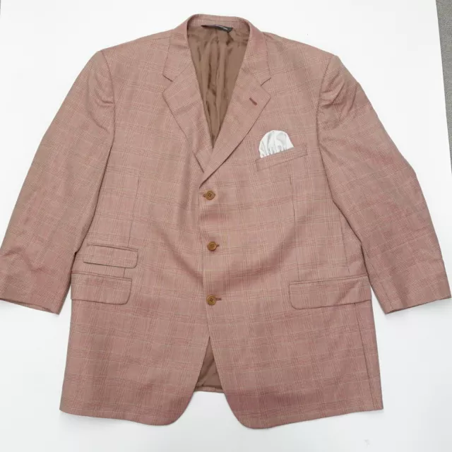 Coppley Ermenegildo Zegna Blazer Jacket Men's Size 48R Peach Wool  Notch Lapel
