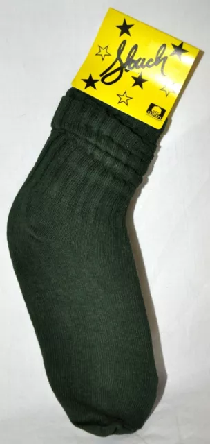 Slouch Socks Women's Scrunch Hooters Socks Dk Green Size 9-11 NWT Made In USA!!