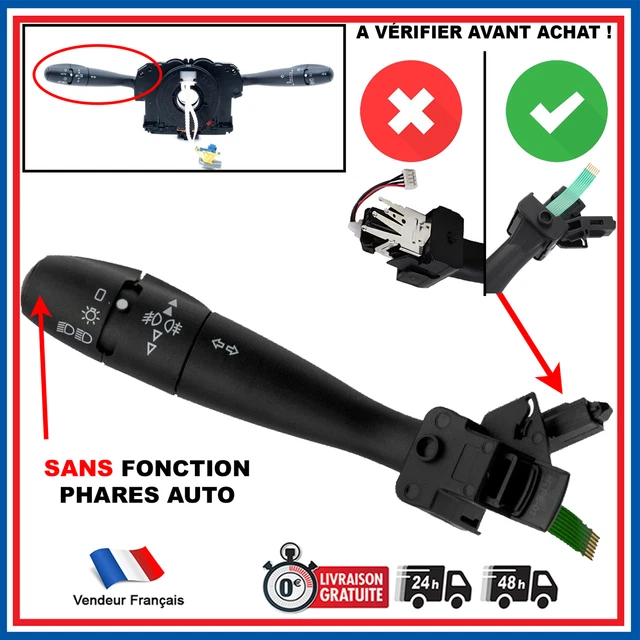 Commutateur de direction pour PEUGEOT 206 207 307 406 407 807 =96477533XT 6239Z5