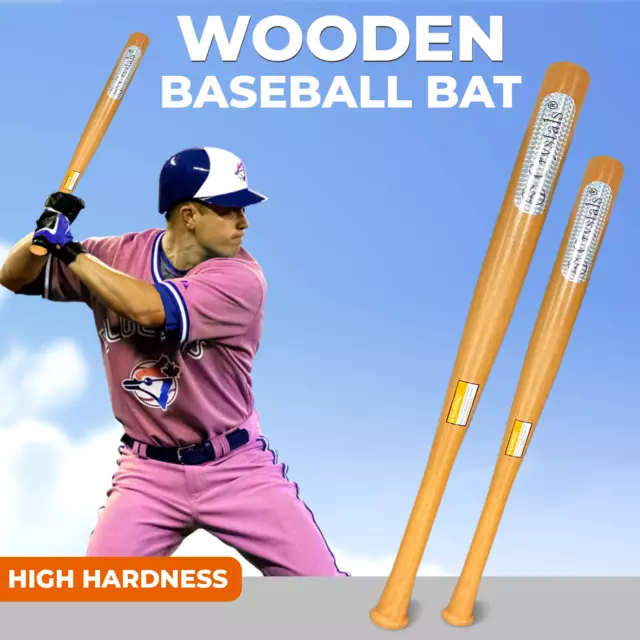 84CM Solid Wood Baseball Bat Professional Heavy Duty Stick Outdoor Sport Fitness