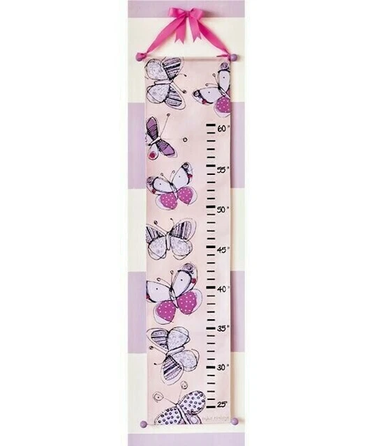 Blossoms & Buds Growth Chart Butterflies Canvas Growth Chart, Blossoms & Buds