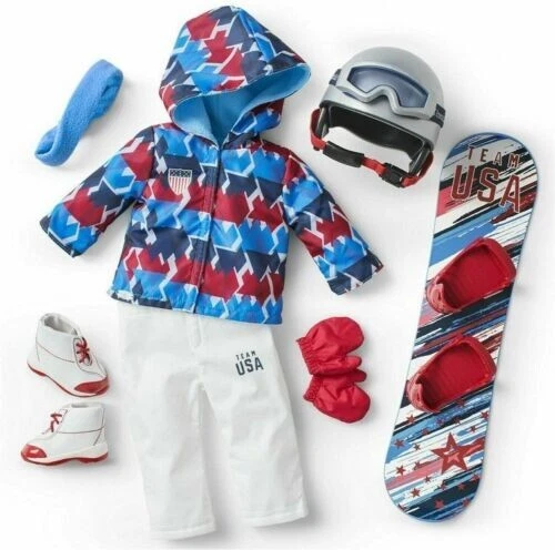 American Girl Doll Team Usa Snowboarding Set New In Box Sealed Retired Free Ship
