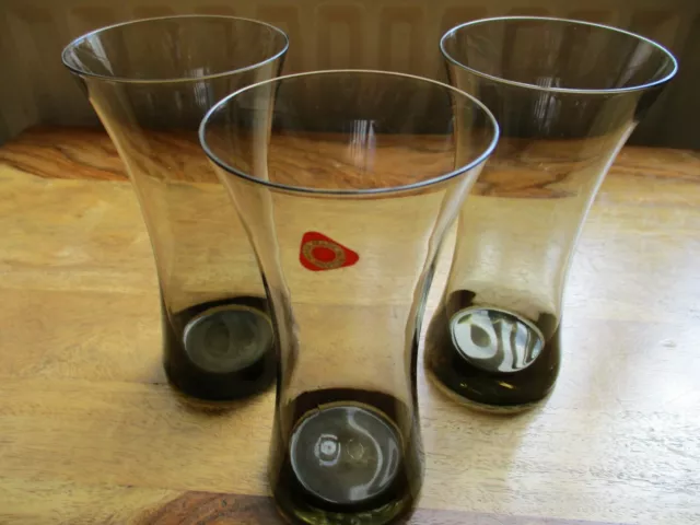 A Trio Of Stylish Vintage Smokey Glasses Hand Made In Poland
