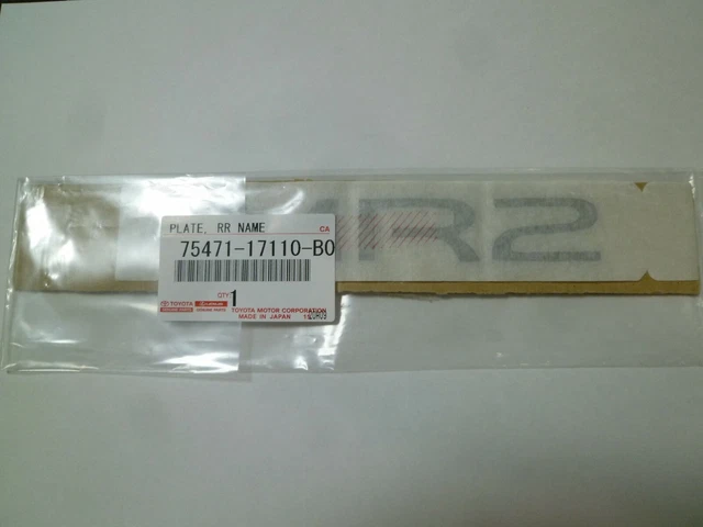 Genuine Toyota MR2 1994-1995 Rear Center MR2 Gray Emblem 75471-17110-B0 F/S