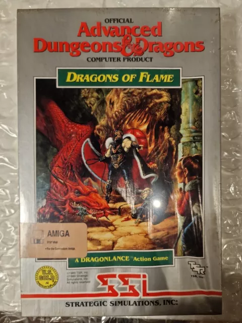 Advanced Dungeons & Dragons Dragon Of Flame, Strategic Simulation Amiga Sealed