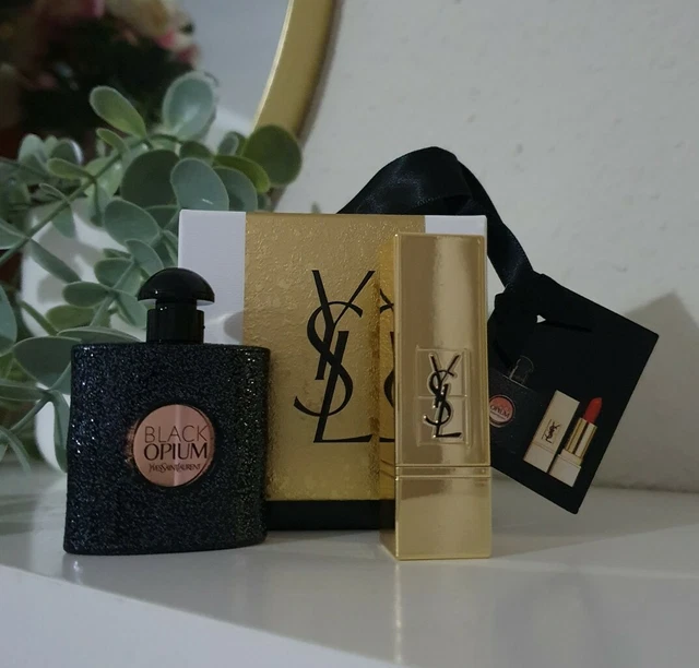 Yves Saint Laurent Set Black Opium EdP 7,5 ml Rouge Pur Couture Lippenstift 1,3g