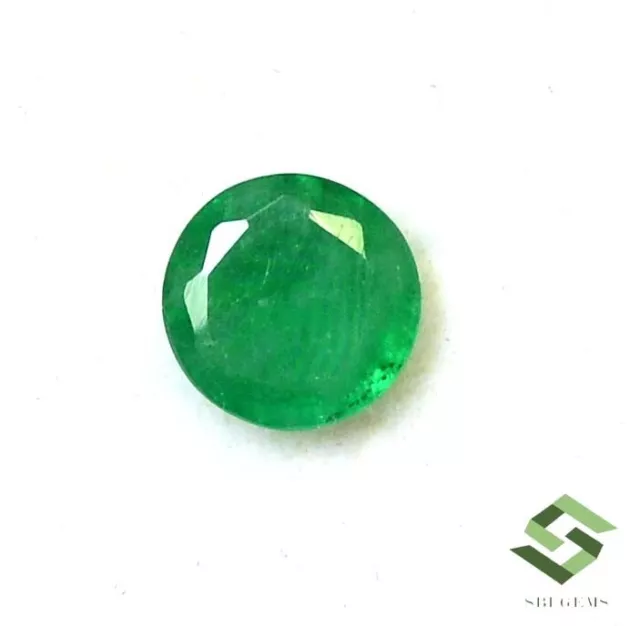 6 mm Certified Natural Emerald Round Cut 0.69 CTS Untreated Loose Gemstone