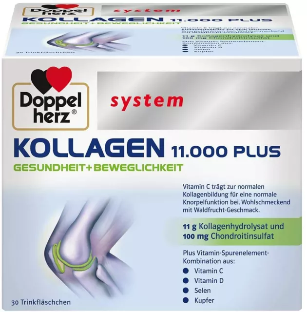 DOPPELHERZ Kollagen 11.000 Plus system Ampullen 30X25 ml