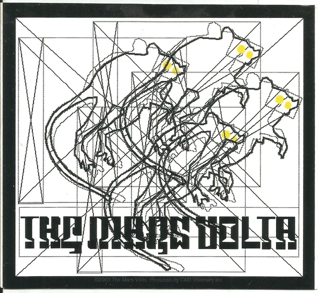 At the Drive in MARS VOLTA Rare PROMO Vinyl STICKER DECAL 5x4.5 of De Loused CD