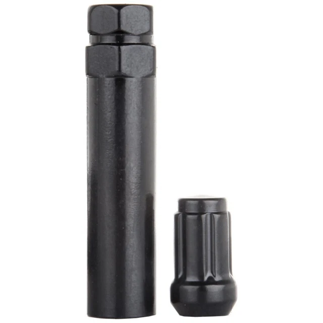 23 Set Of 1/2''-20 + 2 Key Black 6 Spline Tuner Wheel Lug Nuts For Ford Jeep
