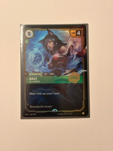 LEAGUE OF LEGENDS Riftbound TCG Launch Exclusive Ahri Alluring NM £83. ...