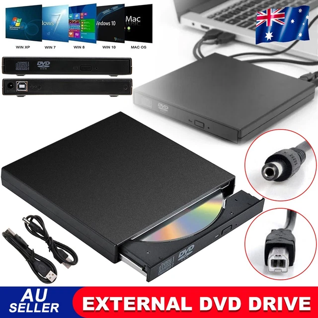 USB EXTERNAL DVD Drive CD-ROM/XA Writer Burner Laptop PC Portable ...