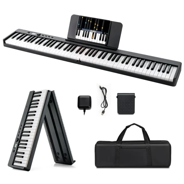 Portable 88 Keys Digital Piano Electric Keyboard with Full-Size Lighted Keys