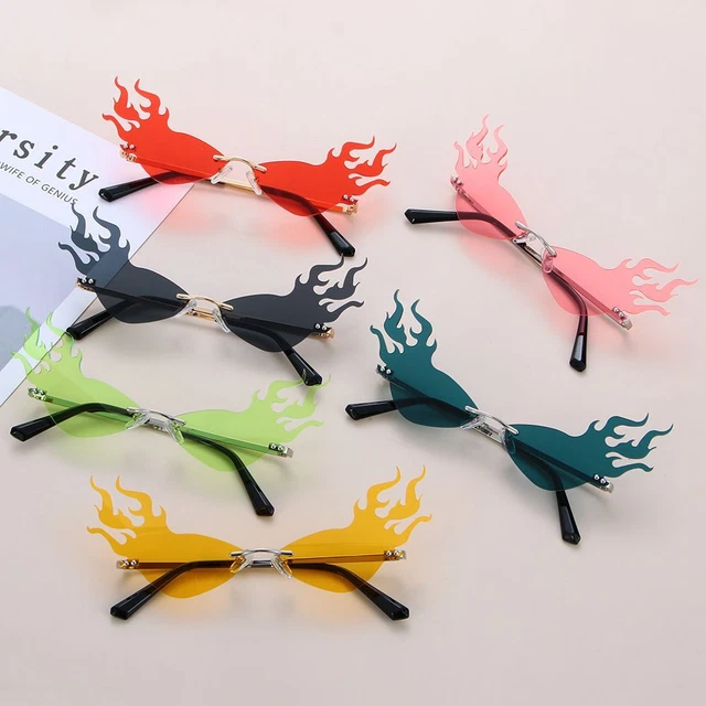 rue Flamme de feu Lunettes de soleil mode Sans monture Lunettes de soleil Wave