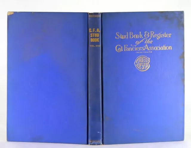 1923 Stud-Book And Register Of The Cat Fanciers Association Of The US & Canada 3