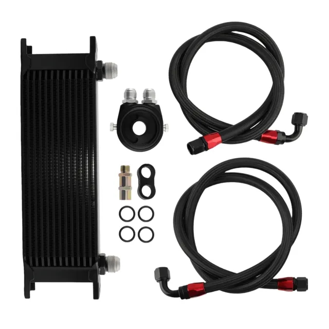 Universal 13 Row AN-10 AN10 Engine Oil cooler Filter Adapter Hose Fitting Kit