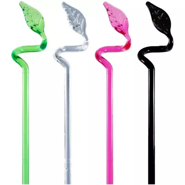 Plastic Orchid Flower Leaf Support Garden Decorative Single Stem Plant Stake