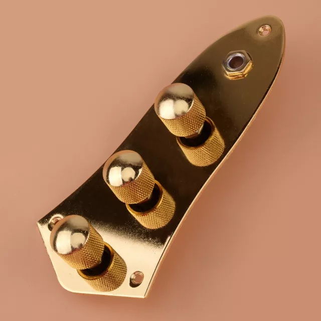 New Gold Prewired Loaded Switch Control Plate Parts Fit For Fender Jazz Bass