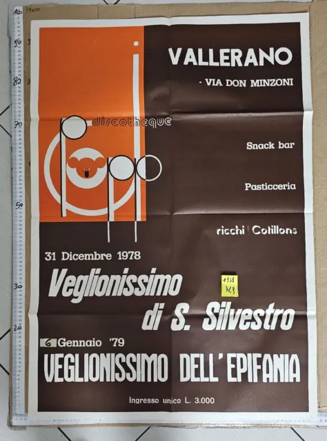 Manifesto Vallerano Discoteca Poppi Veglione 1978
