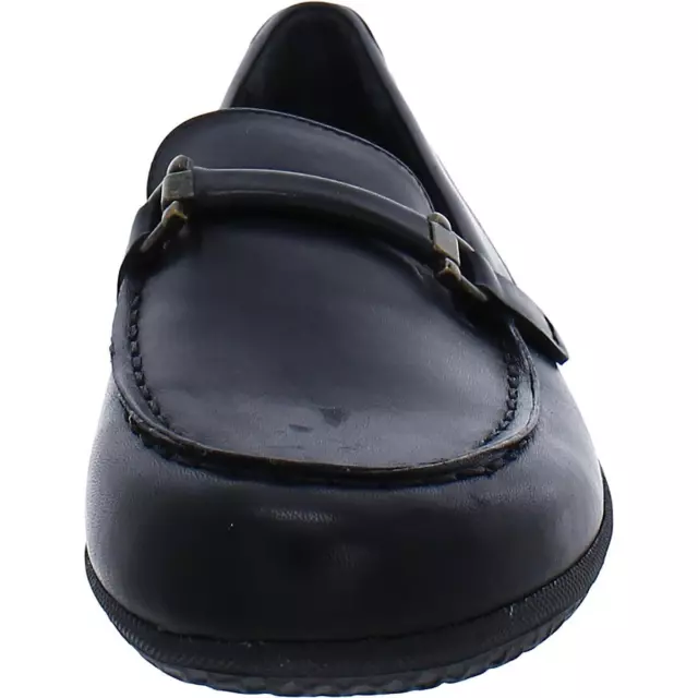 DAVID TATE WOMENS Black Leather Slip On Loafers Shoes 7.5 Medium (B,M ...