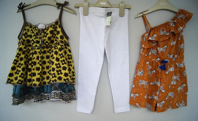 Girls Leggings, Dress & Playsuit Next Etc Bundle Age 4-5 Years New/VGC
