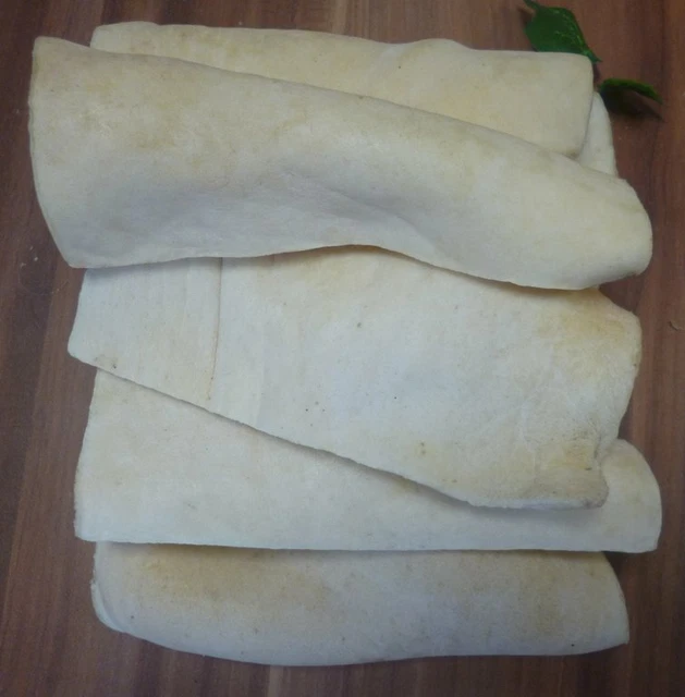 1 Kg KAUSTREIFEN Zahnputzstreifen wie Kauchips Rinderhaut Kaurollen Kauknochen