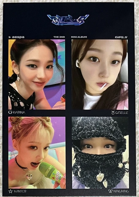 AESPA - GIRLS 2nd Mini Album Official Pre-Order 4Cut PHOTO PHOTOCARD