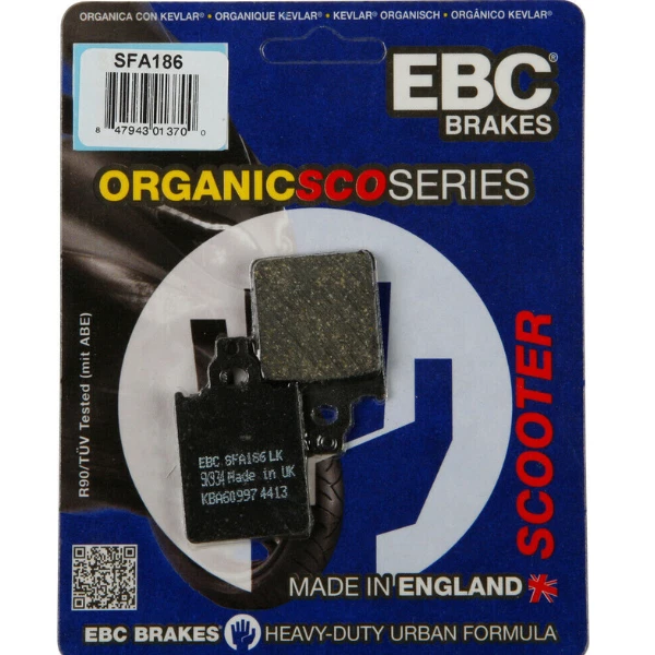 Fits VESPA PX 150 1998 to 2015 EBC Organic FRONT Disc Brake Pads SFA186 | UK Fits VESPA PX 150 1998 to 2015 EBC Organic FRONT Disc Brake Pads SFA186 | UK