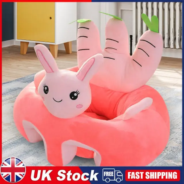 Cartoon Baby Arm Chair Antiskid No Filler for Children Gift (Pink Rabbit)